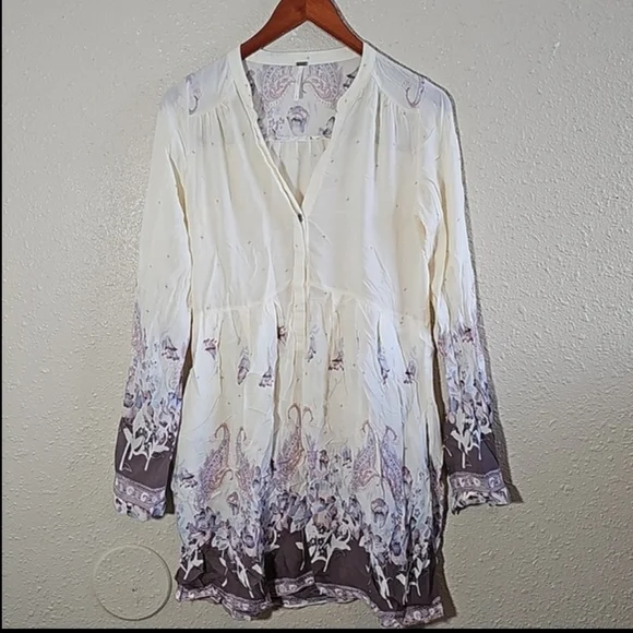 Free People Long Sleeve Mini Dress. - Picture 2 of 7